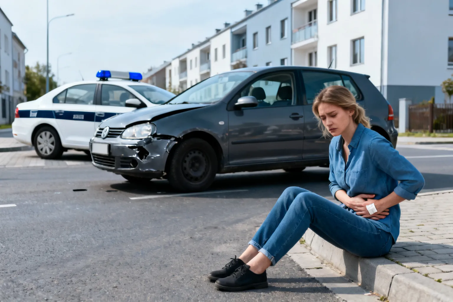 Wypadek na ul. Sikorskiego w Olsztynie — kobieta poważnie ranna po zderzeniu z Audi