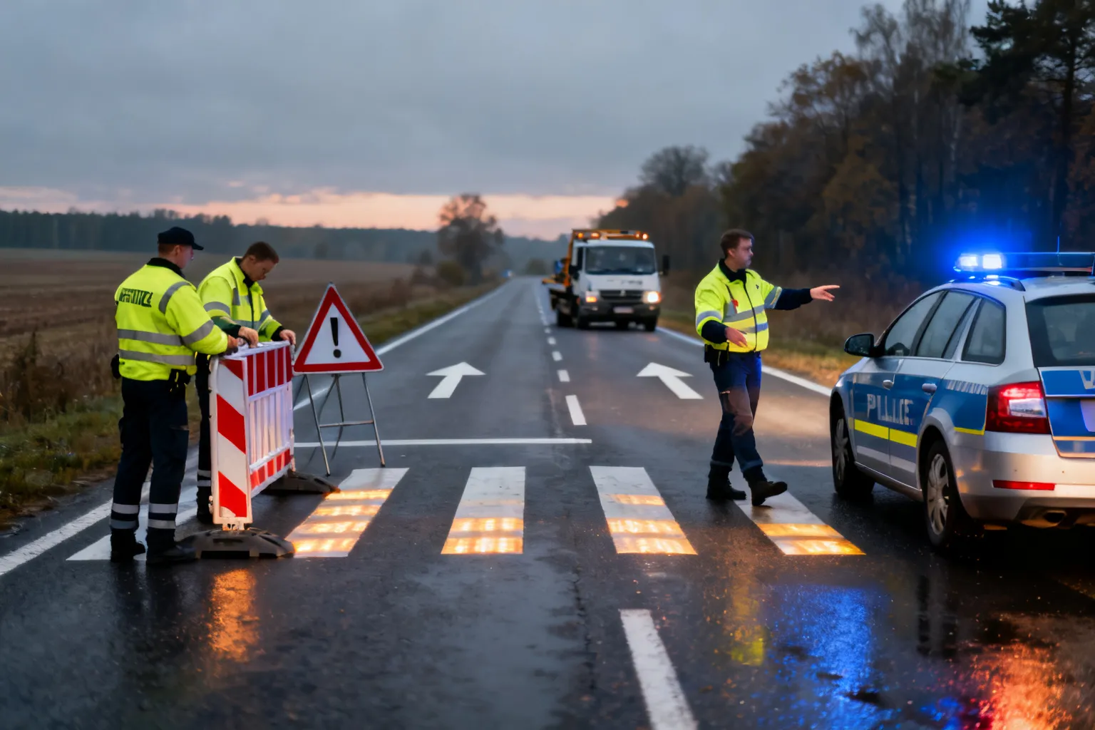 Wypadek DK16c Wójtowo - droga zablokowana, policja kieruje objazd