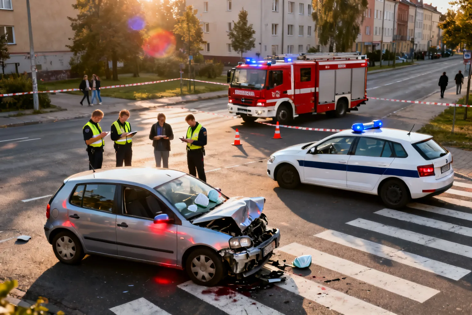 Wypadek na skrzyżowaniu Kołobrzeskiej i Leonharda w Olsztynie