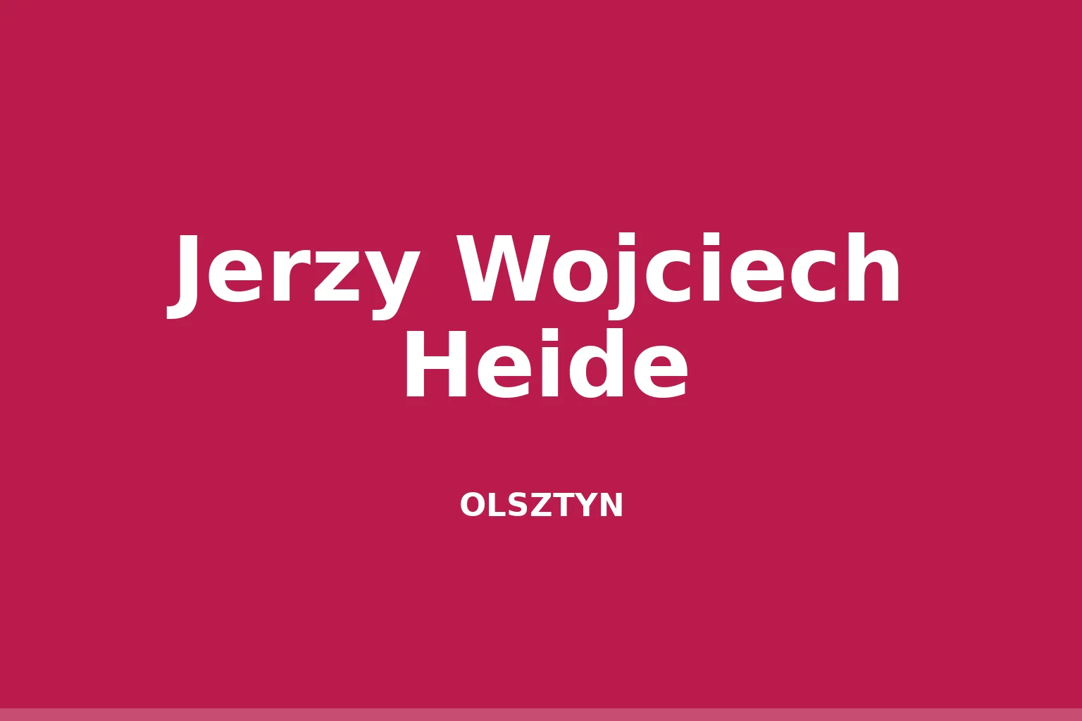 Jerzy Wojciech Heide