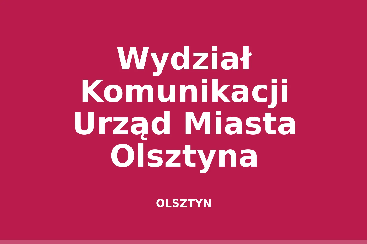 Wydział Komunikacji Urząd Miasta Olsztyna