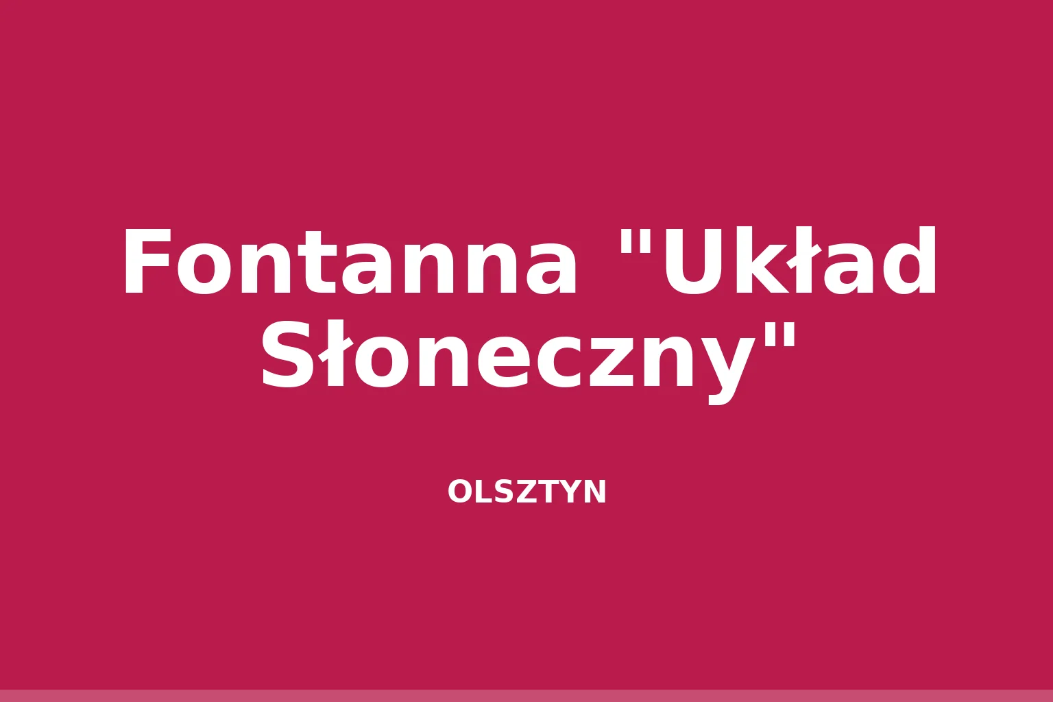 Fontanna "Układ Słoneczny"