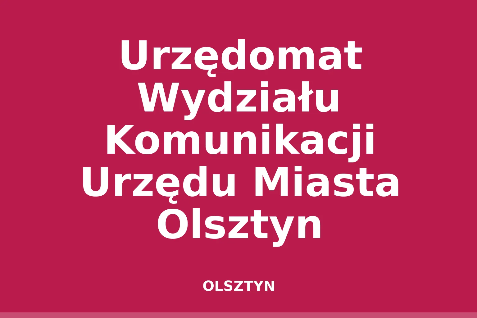 Urzędomat Wydziału Komunikacji Urzędu Miasta Olsztyn