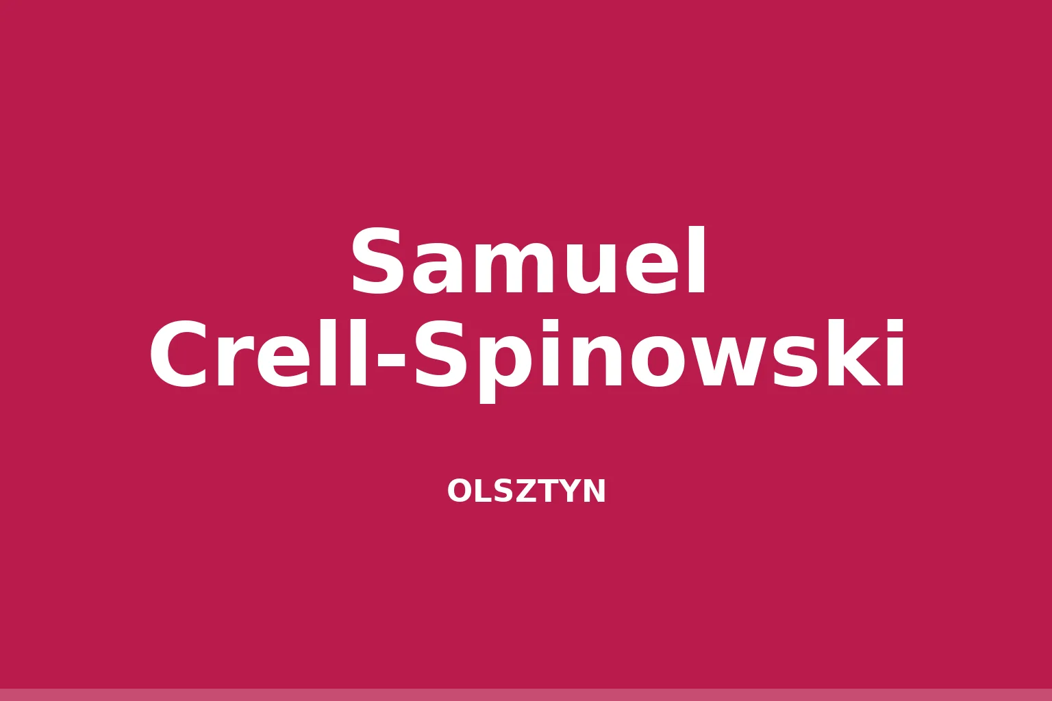 Samuel Crell-Spinowski